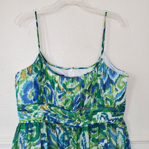 Jones‎ New York Chiffon Babydoll Bandage Dress Cocktail Party Turquoise Size 16 - Picture 2 of 16